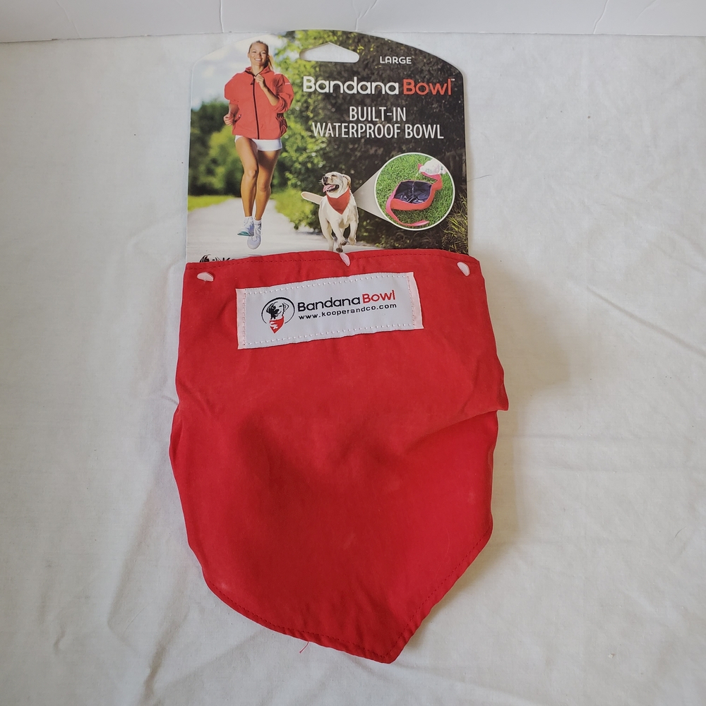 Red Waterproof Dog Bandana